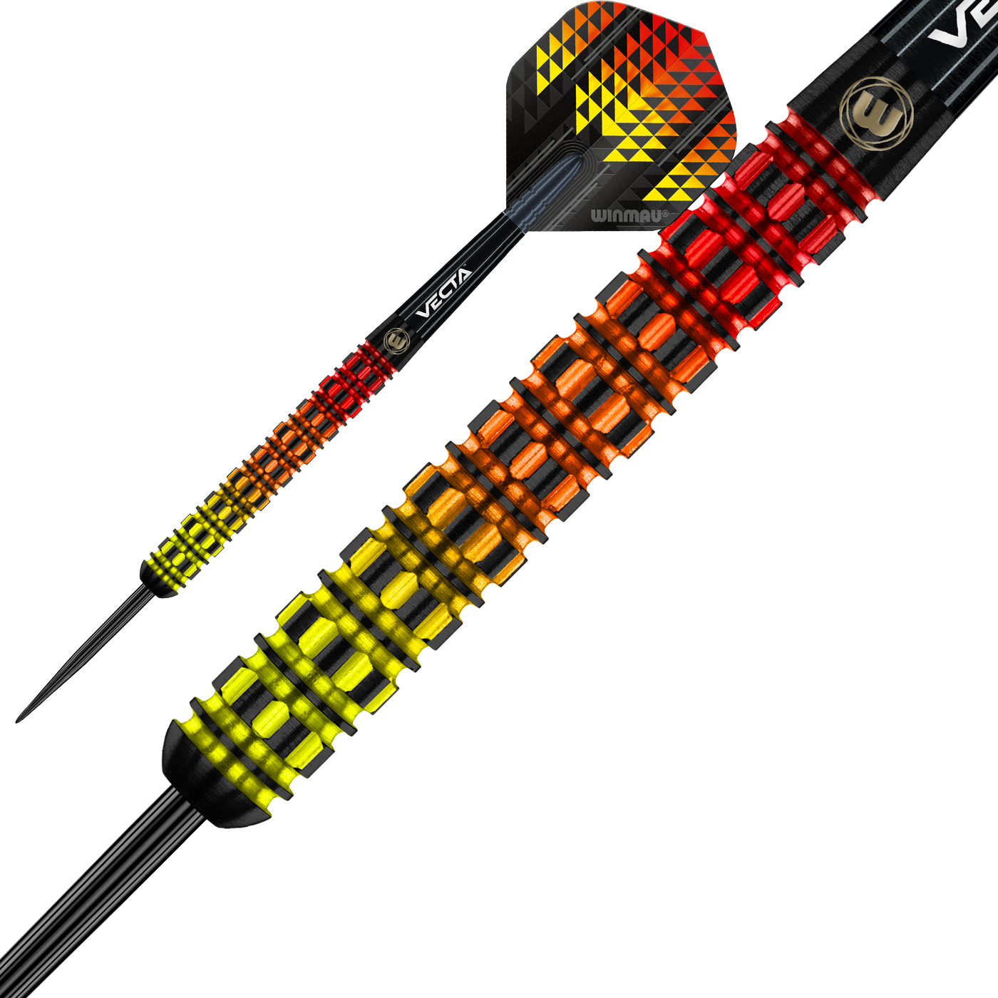 WINMAU FIRESTORM FLAME STRAIGHT 90% - Steel Tip