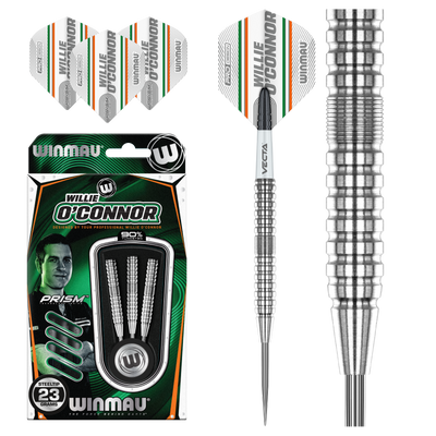 WINMAU WILLIAM WILLIE "THE MAGPIE" O'CONNOR 90% 23g - STEEL TIP