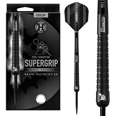 Harrows Supergrip Black Edition 90% - Steel Tip