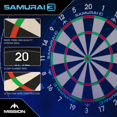 Mission Samurai 3 Dartboard MISSION