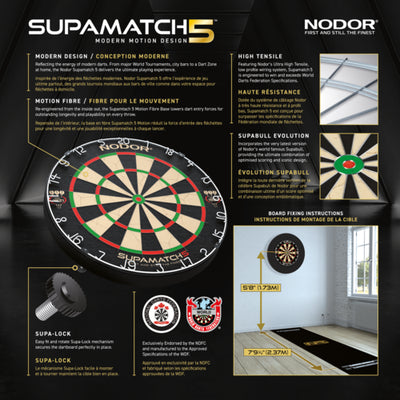 Nodor Dartbord Supamatch 5