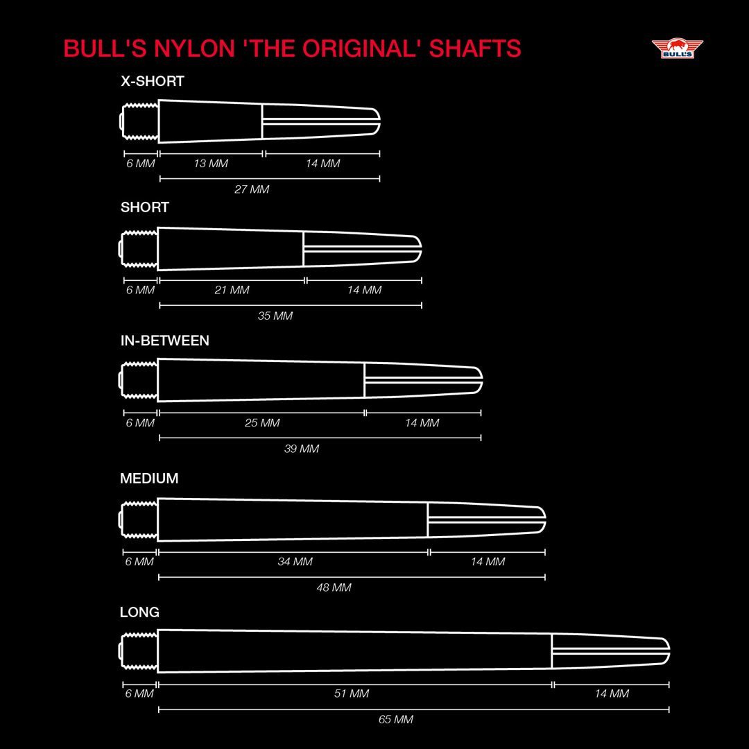 Bull's Shaft The Original Nylon Zwart 15ST (5-pack) BULL'S