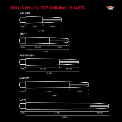 Bull's Shaft The Original Nylon Zwart 15ST (5-pack) BULL'S