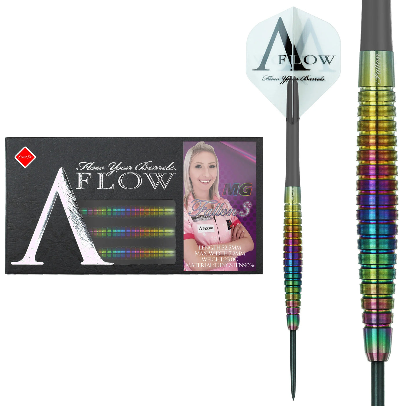 Dynasty Fallon "Queen Of The Palace" Sherrock 3 Rainbow 90% - Steel Tip