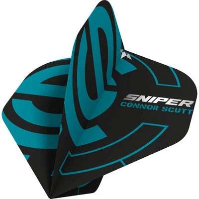 Mission Connor Scutt Black & Aqua NO2 - Dart Flights MISSION