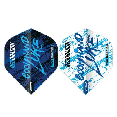 RED DRAGON LUKE HUMPHRIES WORLD CHAMPION BLUE & WHITE YIN YANG - DART FLIGHTS RED DRAGON