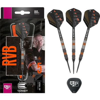 TARGET RAYMOND "BARNEY" VAN BARNEVELD 80% BLACK SWISS - Steel Tip