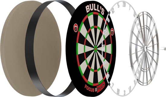 BULL'S Focus II Plus - Dartbord  - Dartpijlen - DartsCorner.shop - Darts Corner - Darts Producten - Darts
