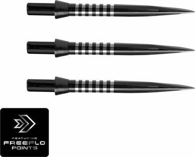 FreeFlo Black Re-Grooved Points  - Dartpijlen - DartsCorner.shop - Darts Corner - Darts Producten - Darts