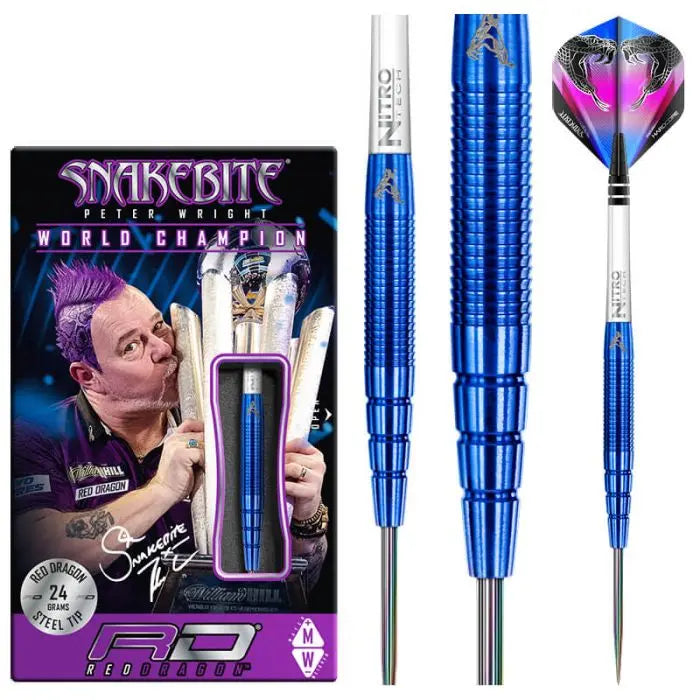 PETER WRIGHT SNAKEBITE BLUE PL15  - Dartpijlen - DartsCorner.shop - Darts Corner - Darts Producten - Darts