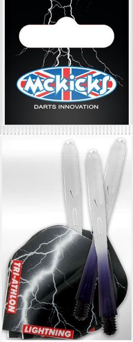 McKicks Thunder & Lightning Black Flight Shaft Set - darts-corner - MCKICKS