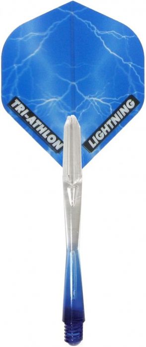 McKicks Thunder & Lightning Blue Flight Shaft Set - darts-corner - MCKICKS