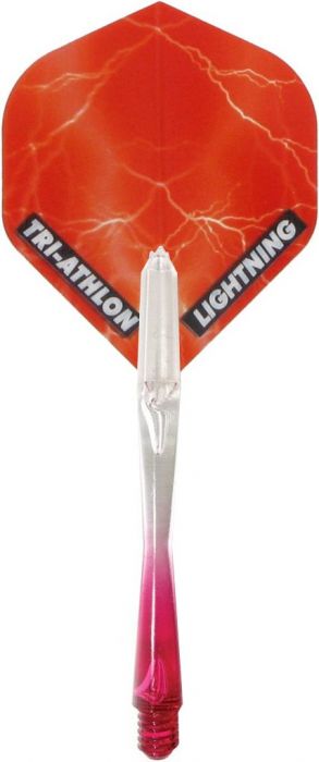 McKicks Thunder & Lightning Red Flight Shaft Set - darts-corner - MCKICKS