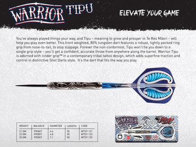 Shot Warrior Tipu 80%  - Dartpijlen - DartsCorner.shop - Darts Corner - Darts Producten - Darts